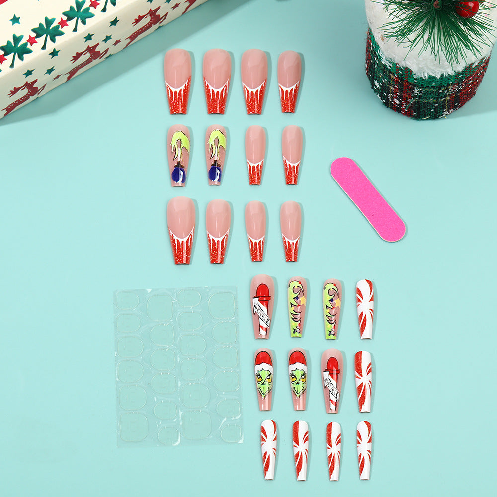 Creative Nail Art Set with Festive Christmas Motifs Bowlift