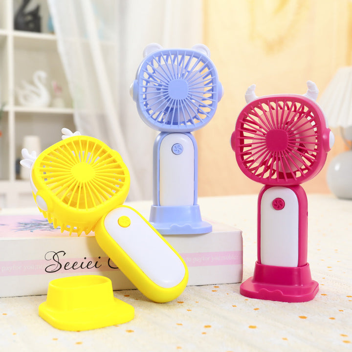 Ladies Portable Hand Fan with Cute Design Bowlift