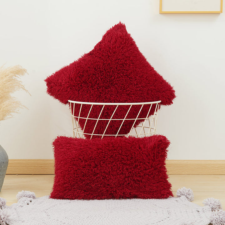 Plush Textured Decorative Throw Pillow