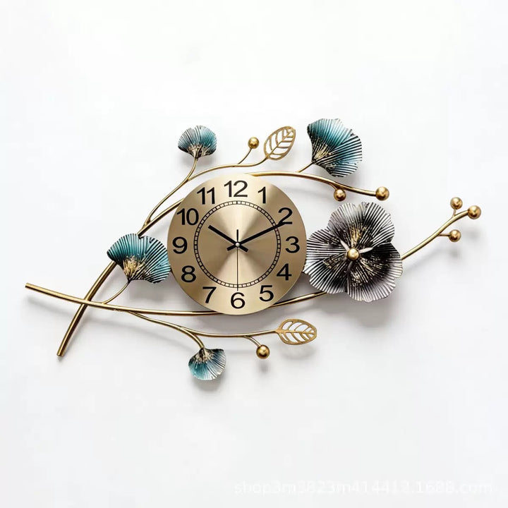 Artistic Floral Wall Clock Sculpture Bowlift