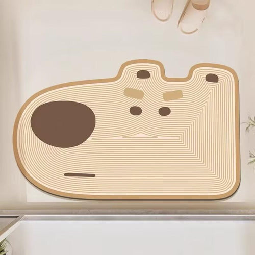 Playful Dog-Shaped Bath Mat