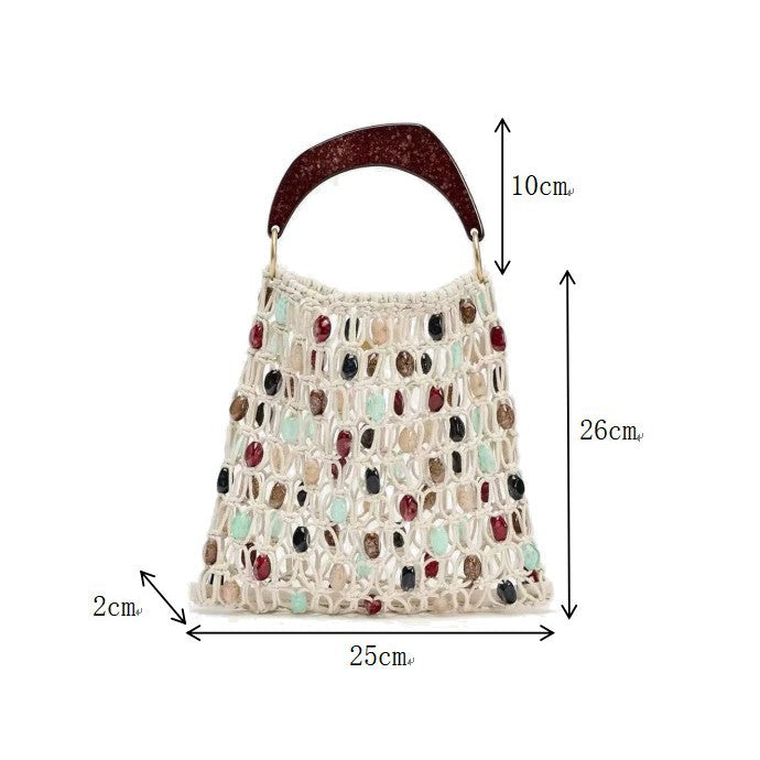 Exclusive Macrame Bag with Jewelry Details Bowlift