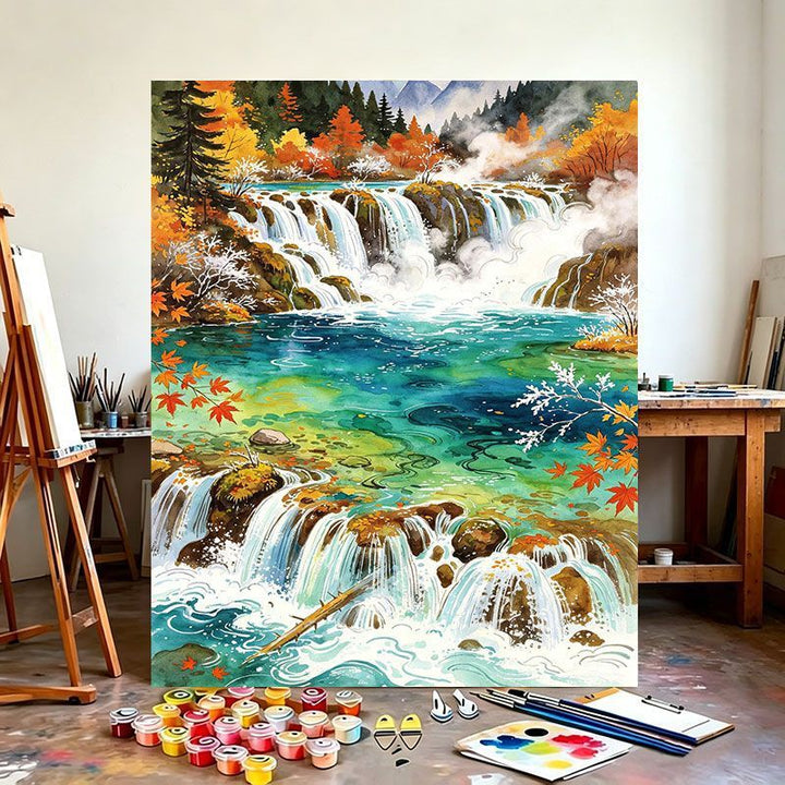 Waterfall Landscape Canvas Art Print Bowlift