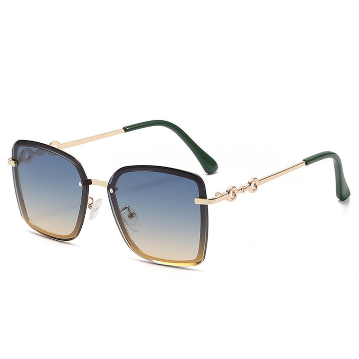 Women's square sunglasses with mirrored lenses and elegant detail Bowlift