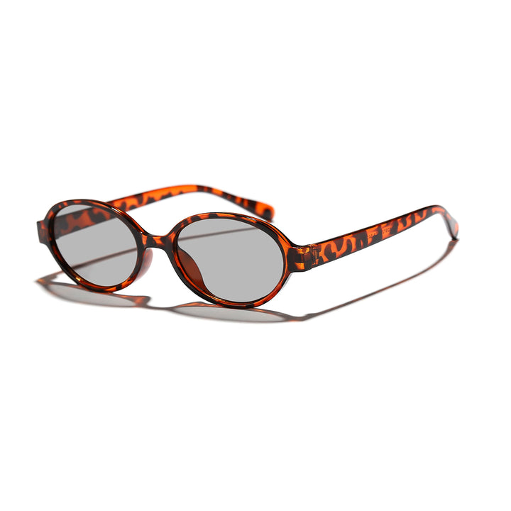 Women's fashionable oval sunglasses with animal pattern Bowlift