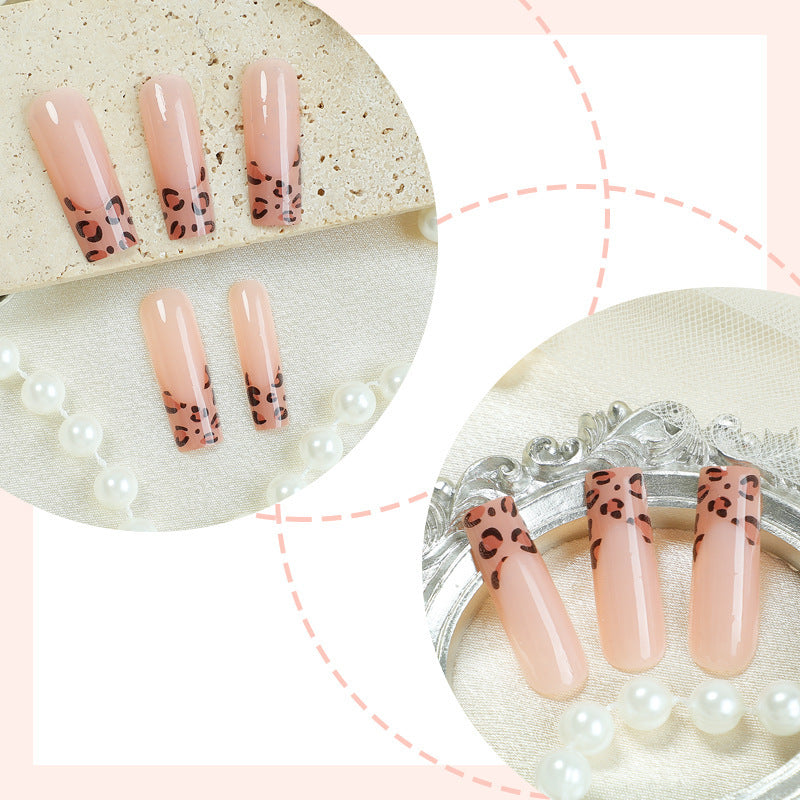 Stylish Leopard Print Press-On Nail Set Bowlift