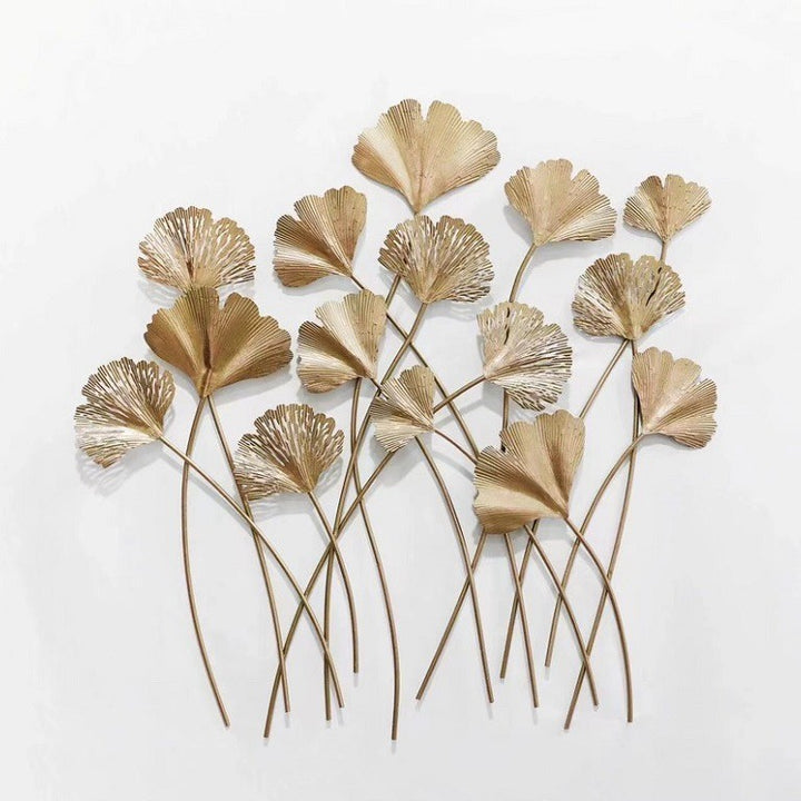 Elegant Leaf-Inspired Metal Wall Art Bowlift