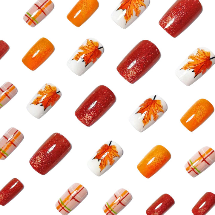 Autumn Leaf Design Nail Art Bowlift