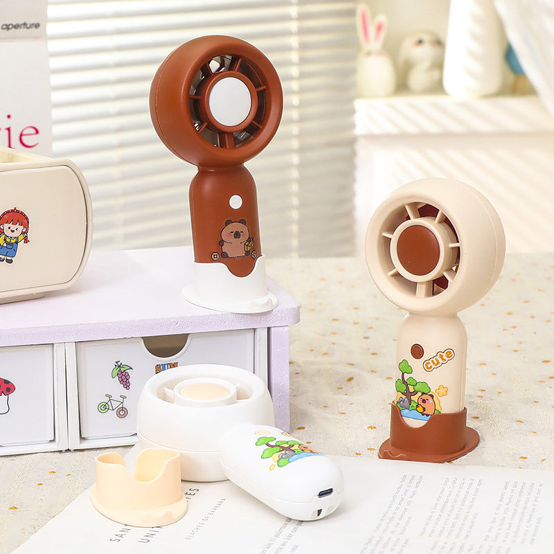 Women's portable handheld fan with compact and ergonomic design Bowlift