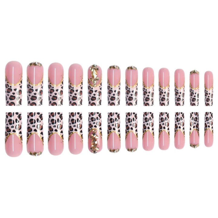 Artistic Leopard Print Press-On Nail Design Bowlift
