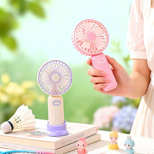 Women Portable Handheld Fan with Adjustable Tilt Angle Bowlift