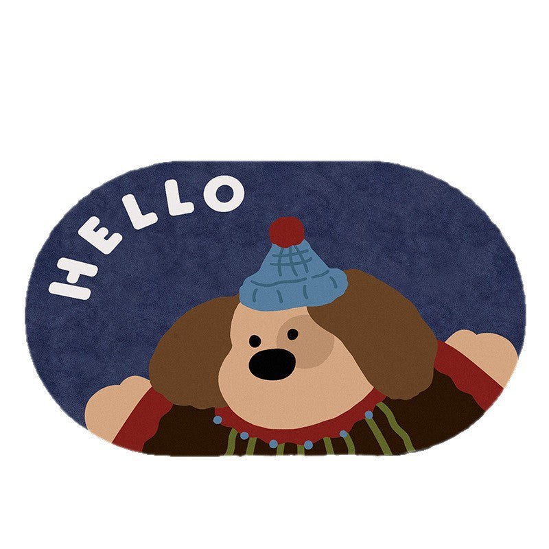 Cartoon Dog-Themed Bath Mat Bowlift