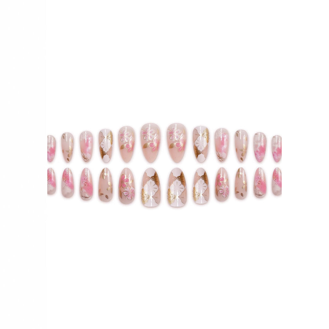 Floral Elegant Press-On Nail Art Set Bowlift