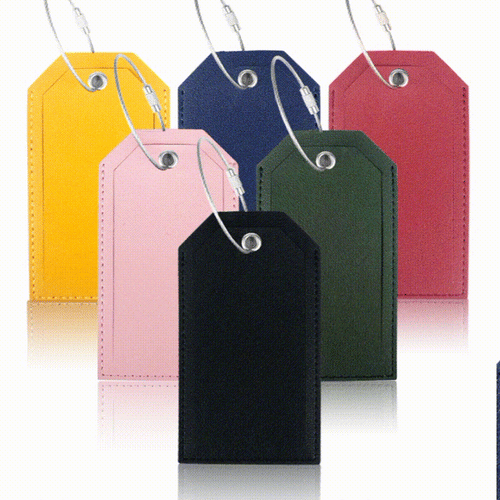Women’s luggage tag made of durable leather with stainless steel closure Bowlift