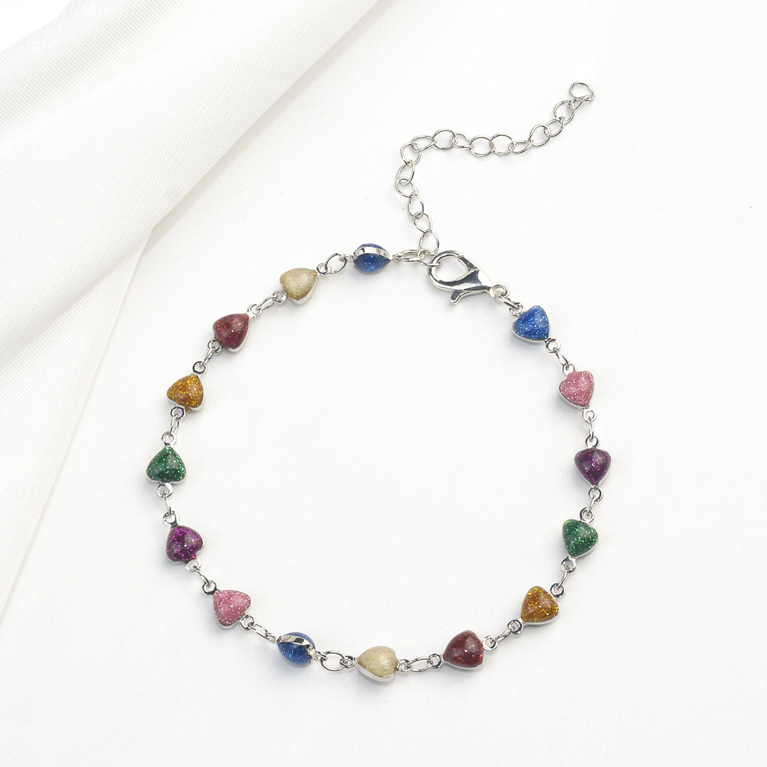 Heart-Shaped Beaded Anklet Bowlift