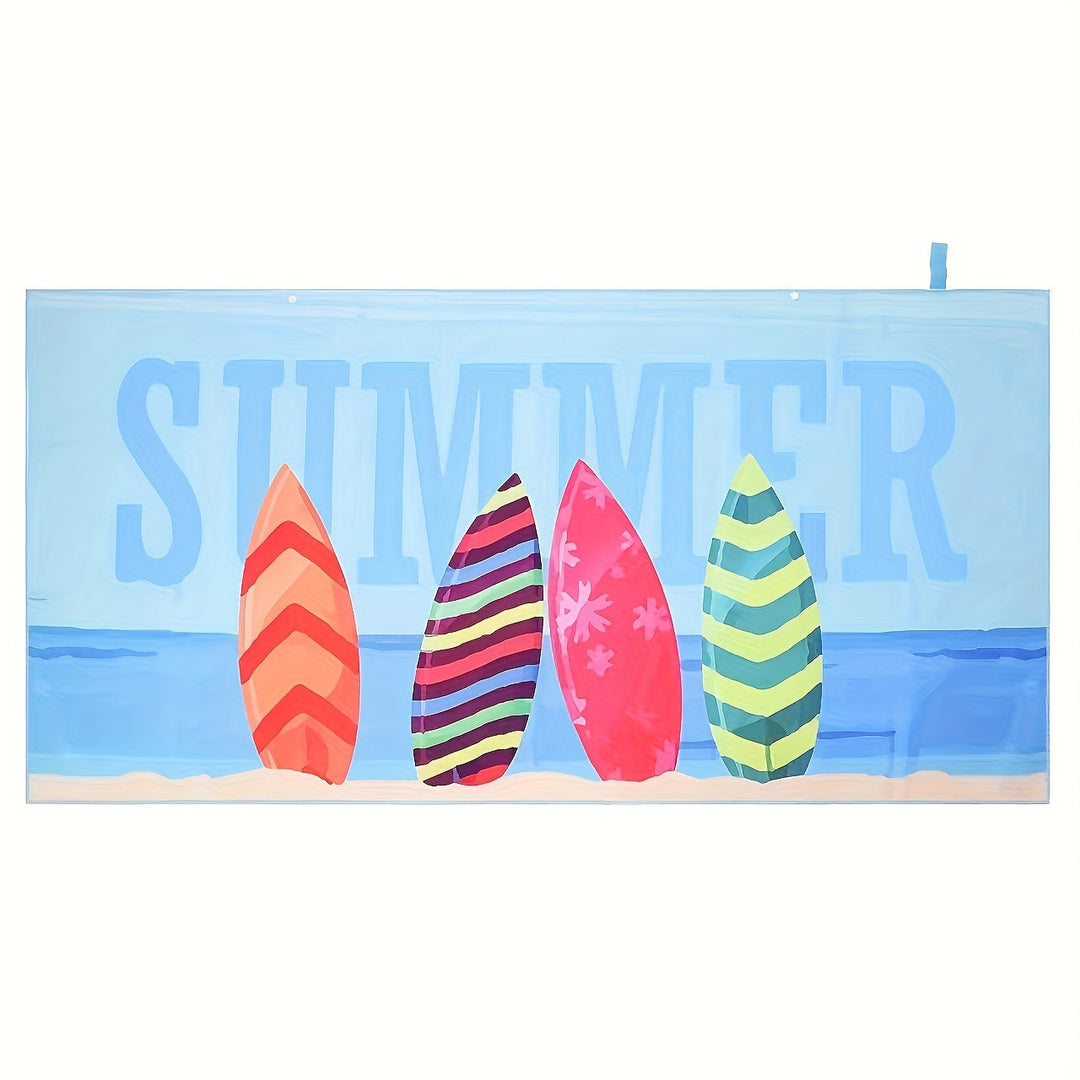 Women's beach blanket with colorful surf design Bowlift
