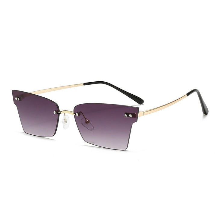 Ladies trendy geometric sunglasses with ultra-light frame Bowlift