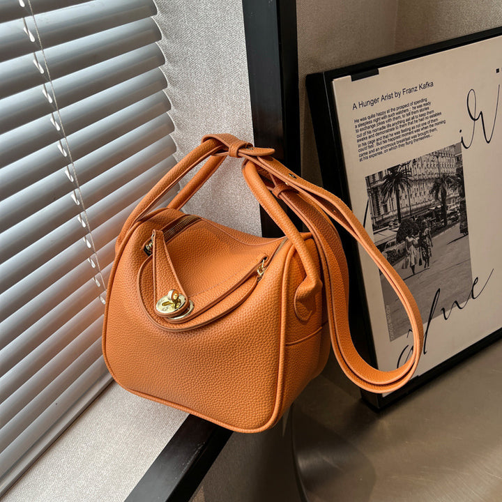 Structured Leather Handbag Bowlift