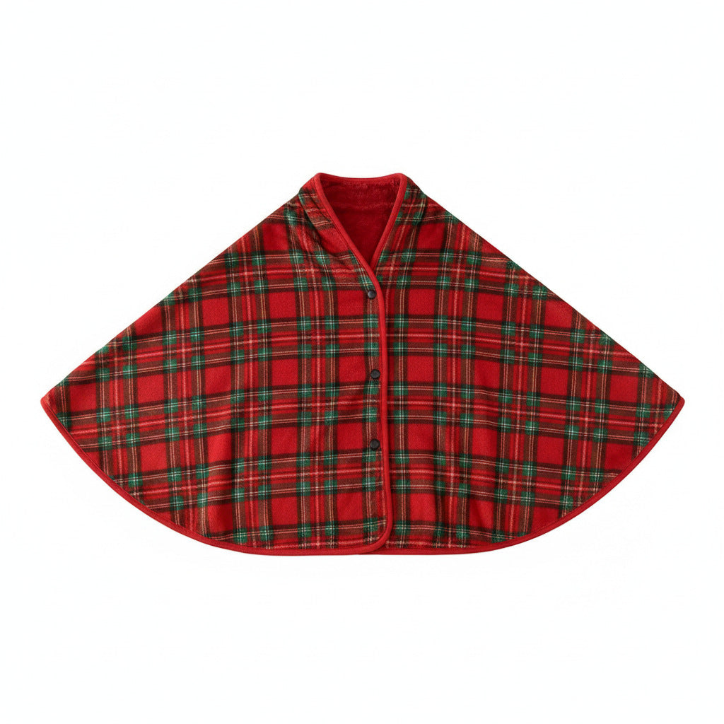 Ladies Cozy and Fashionable Blanket with Checkered Pattern Bowlift