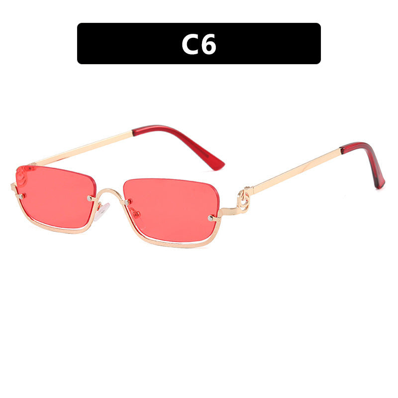Women square sunglasses with elegant metal frame Bowlift
