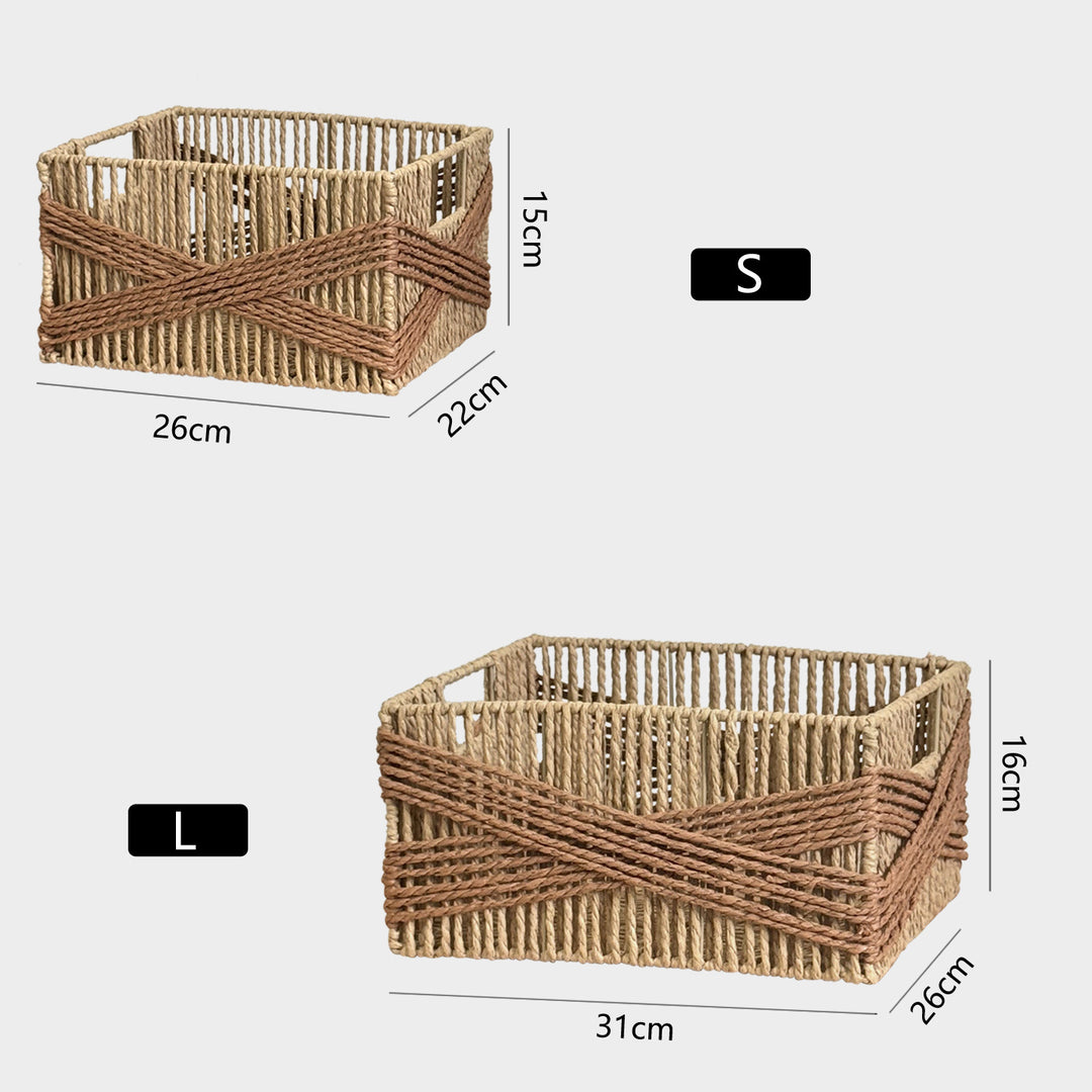 Handcrafted storage basket with decorative weave Bowlift