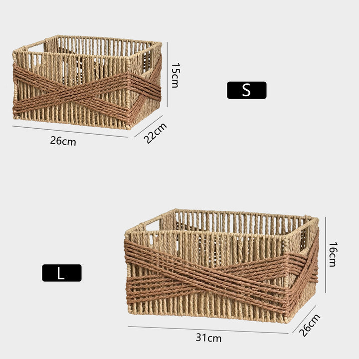 Handcrafted storage basket with decorative weave Bowlift