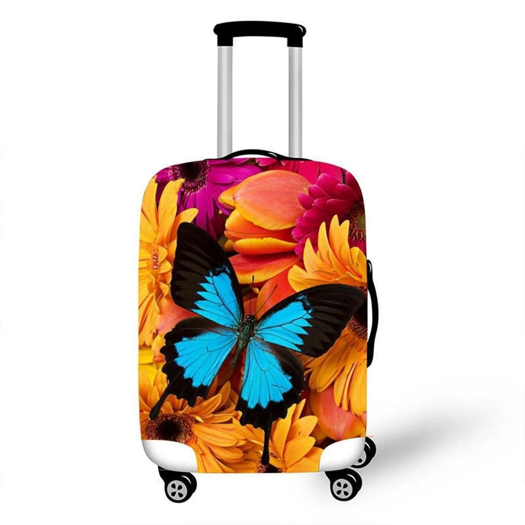 Women's hard shell travel suitcase with colorful flower and butterfly graphic Bowlift