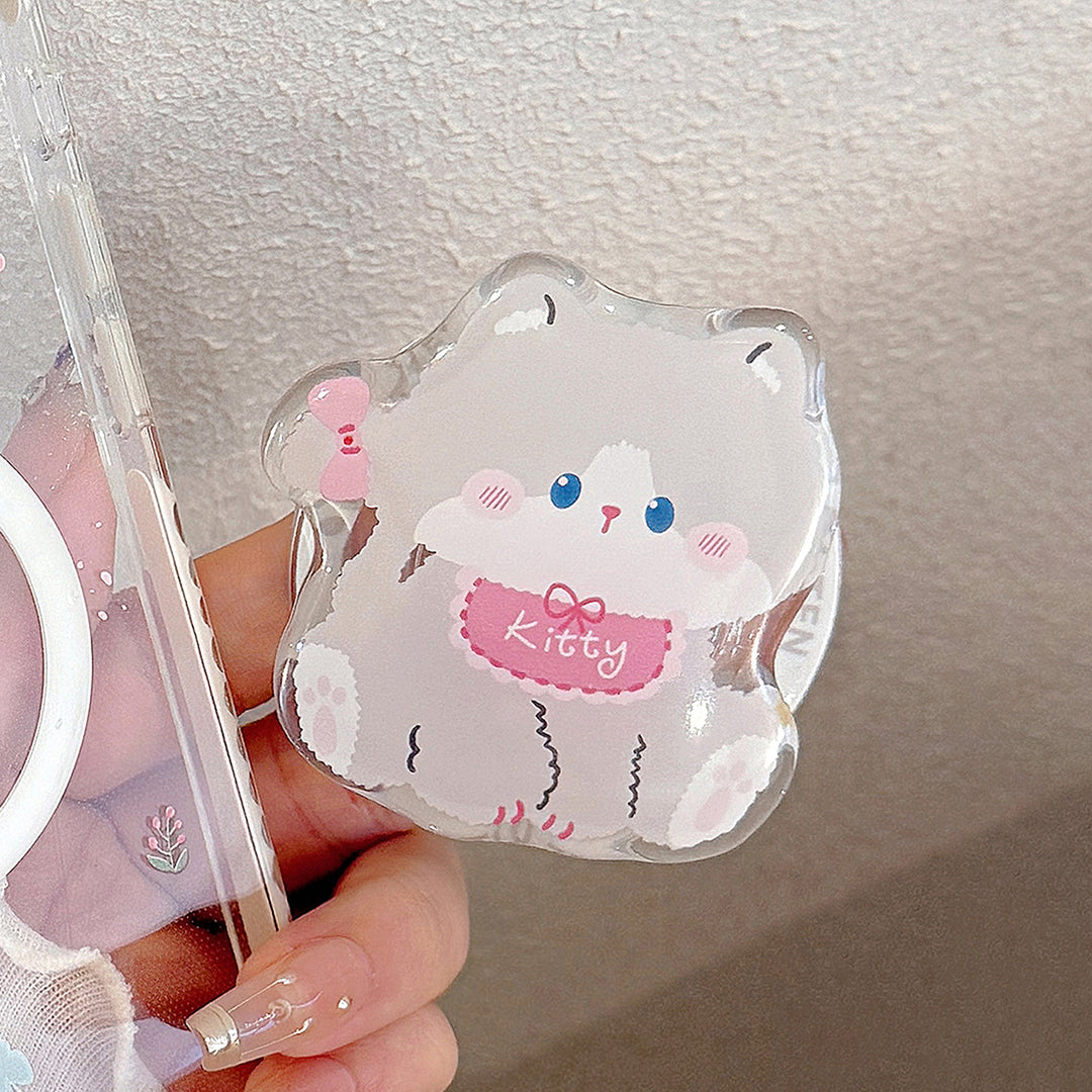 Cute Cat Motif Phone Holder Bowlift