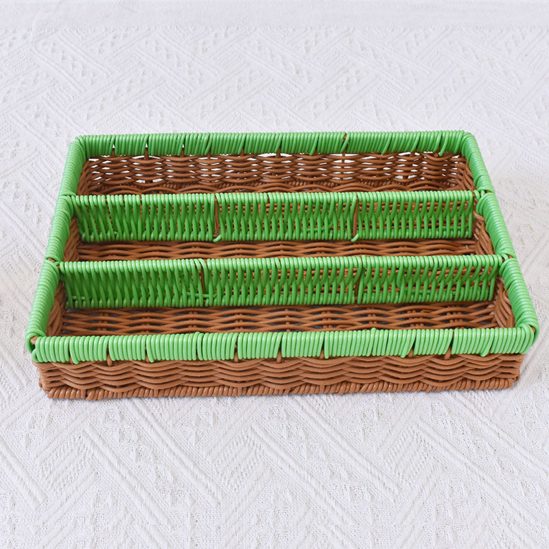 Multi-Tiered Woven Storage Tray Bowlift