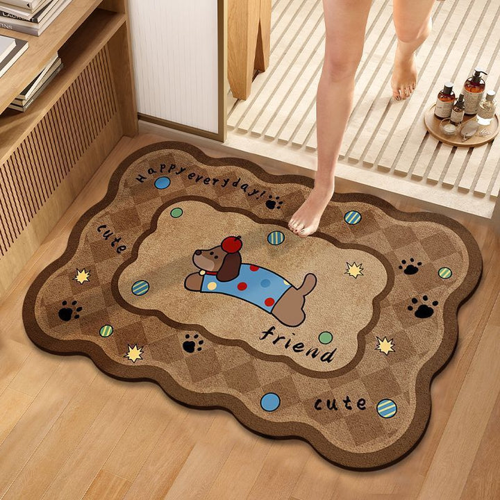 Playful Cat-Themed Bath Mat Bowlift