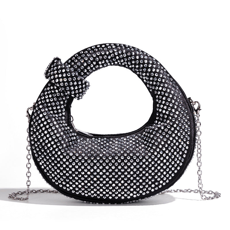 Chic Rhinestone-Embellished Handbag Bowlift