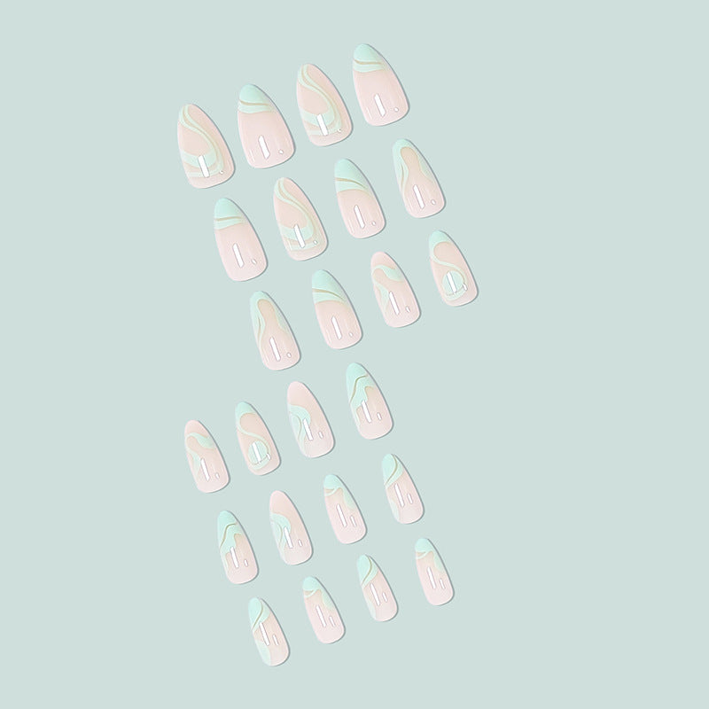 Artful nail design with curved lines Bowlift