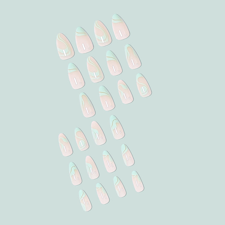 Artful nail design with curved lines Bowlift