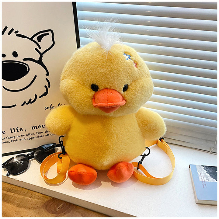 Plush Duck Shaped Backpack