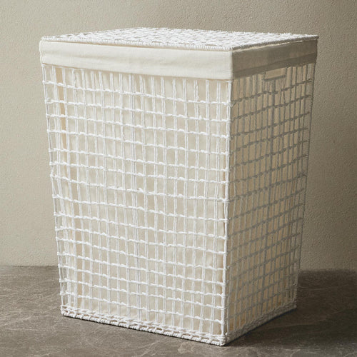 Modern laundry basket with embroidered pattern Bowlift