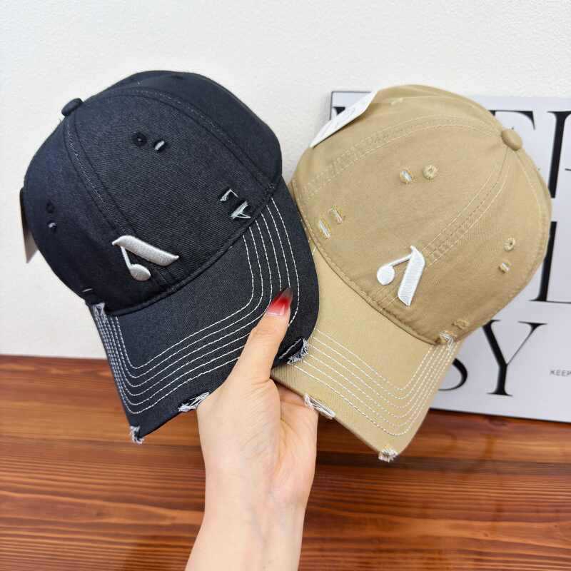 Men's Distressed Denim Style Cap Bowlift
