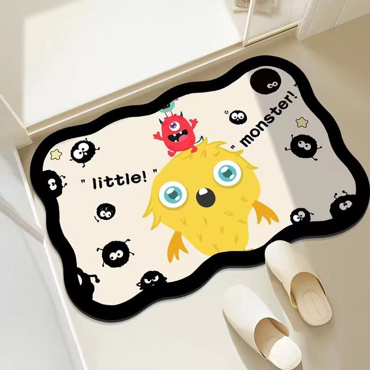Playful Monster-Themed Bath Mat Bowlift