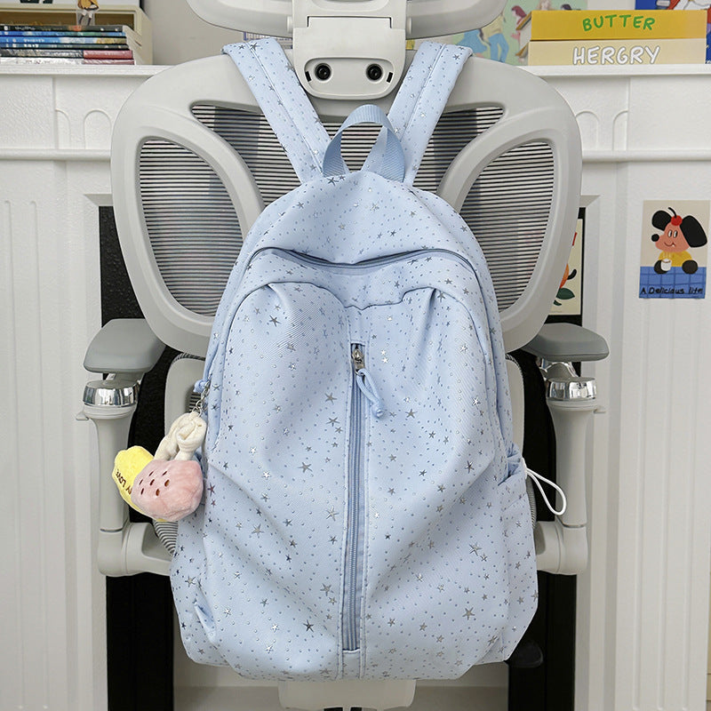 Star-Patterned Lightweight Backpack Bowlift