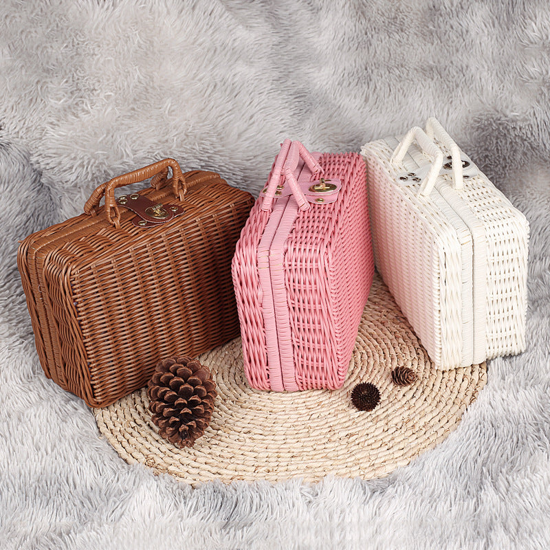 Vintage-Inspired Woven Storage Case Bowlift