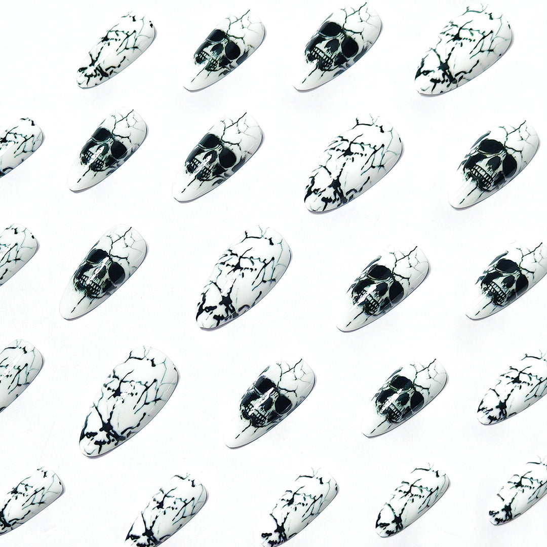 Artistic Skull Design Nail Wraps Bowlift
