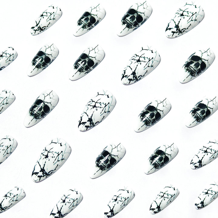 Artistic Skull Design Nail Wraps Bowlift