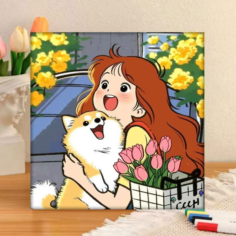 Whimsical Character Art Canvas Print Bowlift