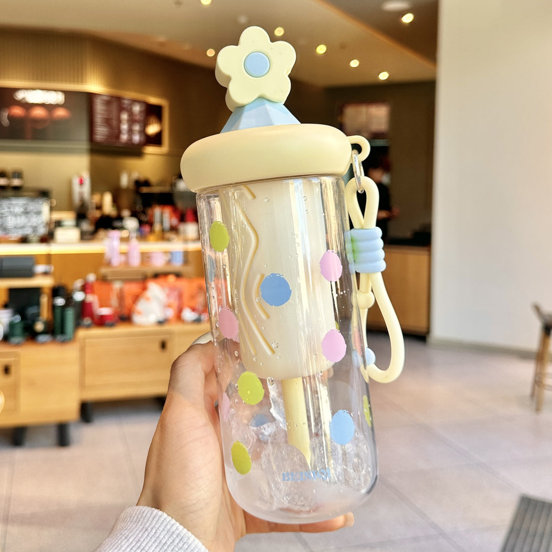 Unisex drinking cup with designs and silicone lid Bowlift