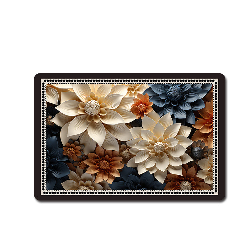 Floral Patterned Bath Mat Bowlift