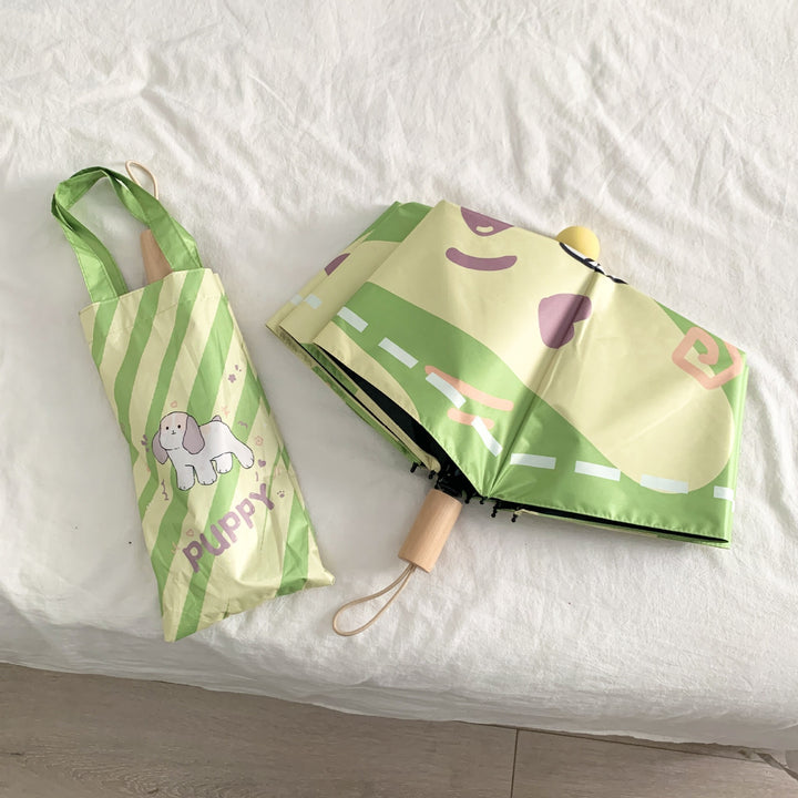 Ladies practical folding umbrella with innovative drip design Bowlift