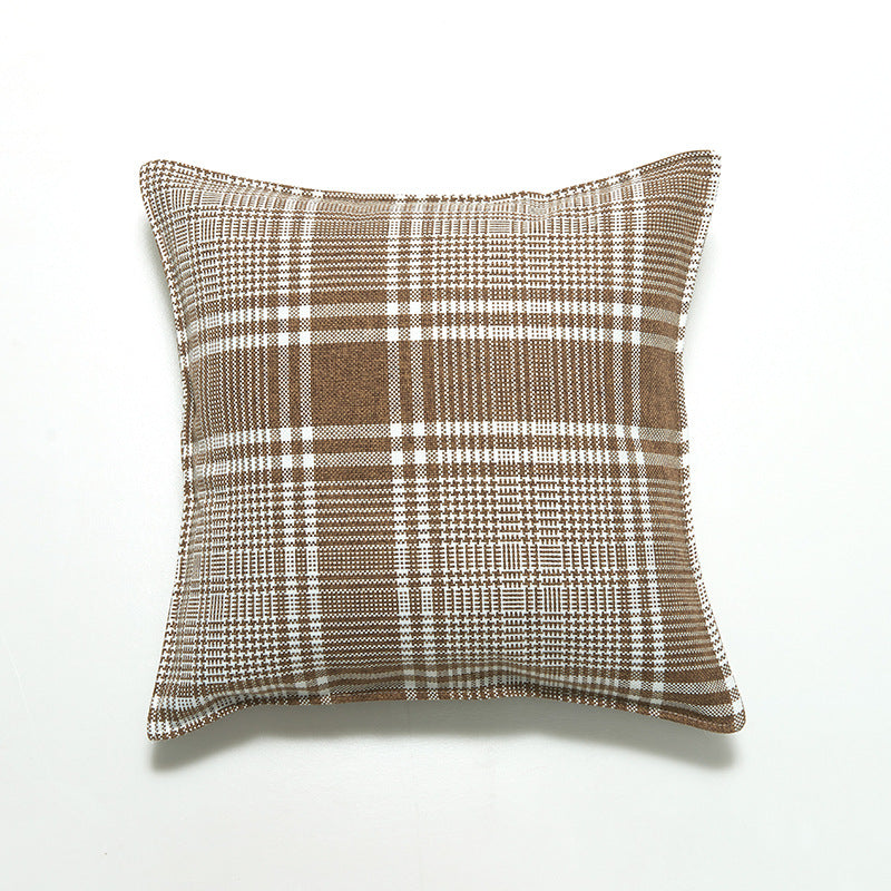 Checked Pattern Decorative Throw Pillow