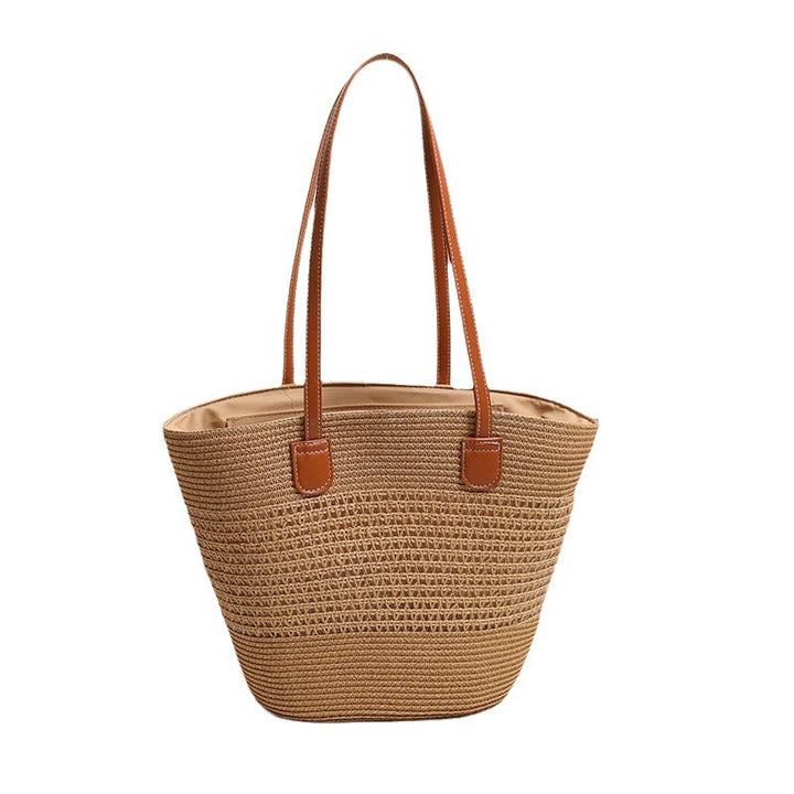 Elegant Bast bag with leather accents Bowlift