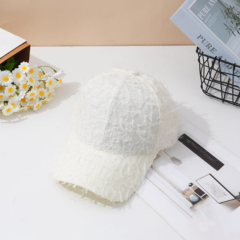 Women's Embroidered Textured Baseball Cap Bowlift