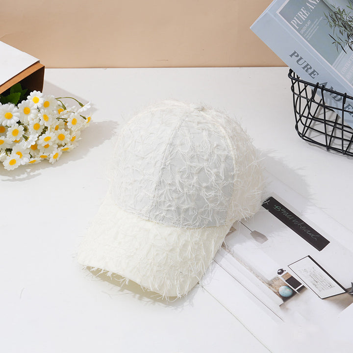 Women's Embroidered Textured Baseball Cap Bowlift