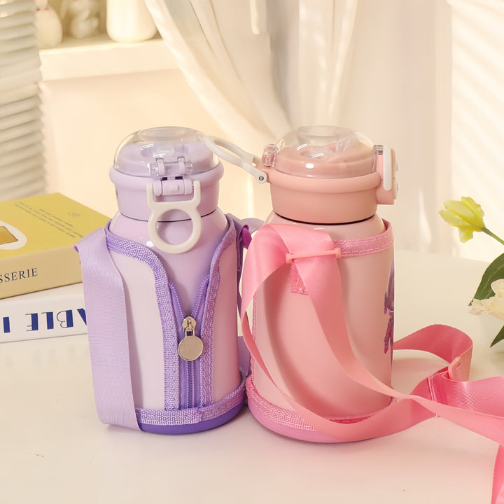Ladies Insulated Water Bottle with Child-Friendly Design and Adjustable Carrying System Bowlift